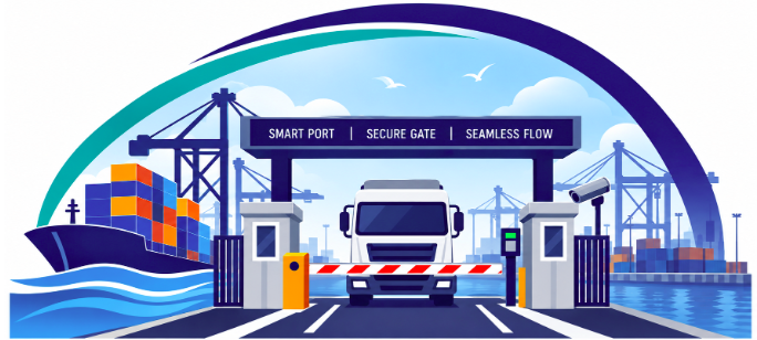 Gate In → Weighbridge In → Weighbridge Out → Gate Out